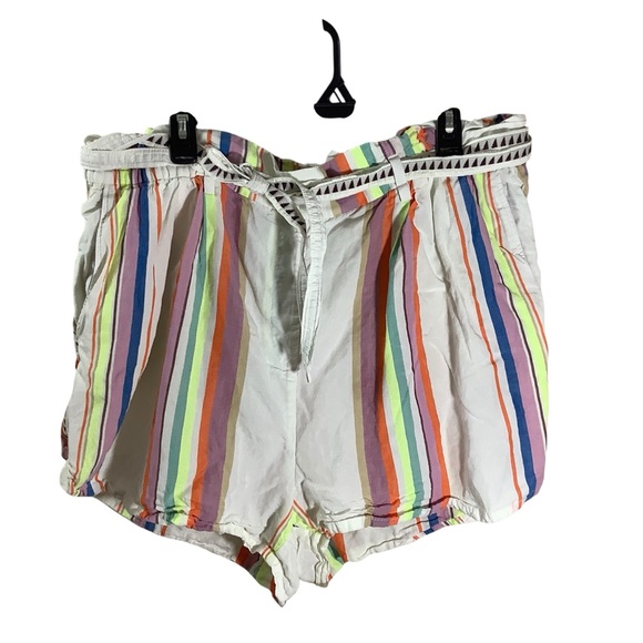 Lemlem x H&M Multicolor Striped High Waist Shorts - Picture 1 of 5